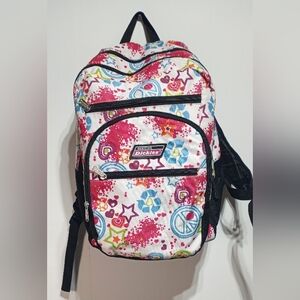Dickies Pink Peace and Stars Large Backpack